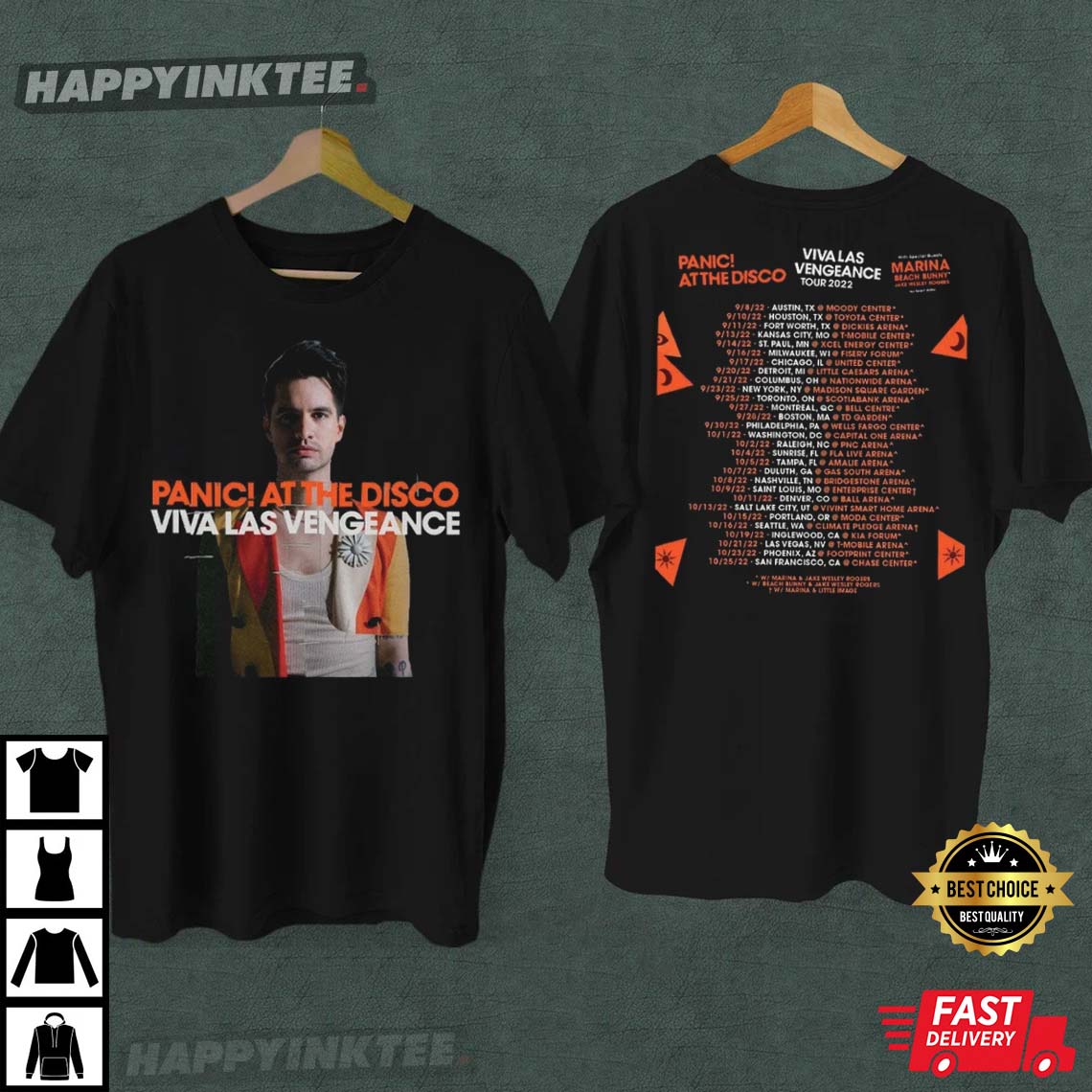 Panic At The Disco Viva Las Vengeance Tour 2022 T-Shirt