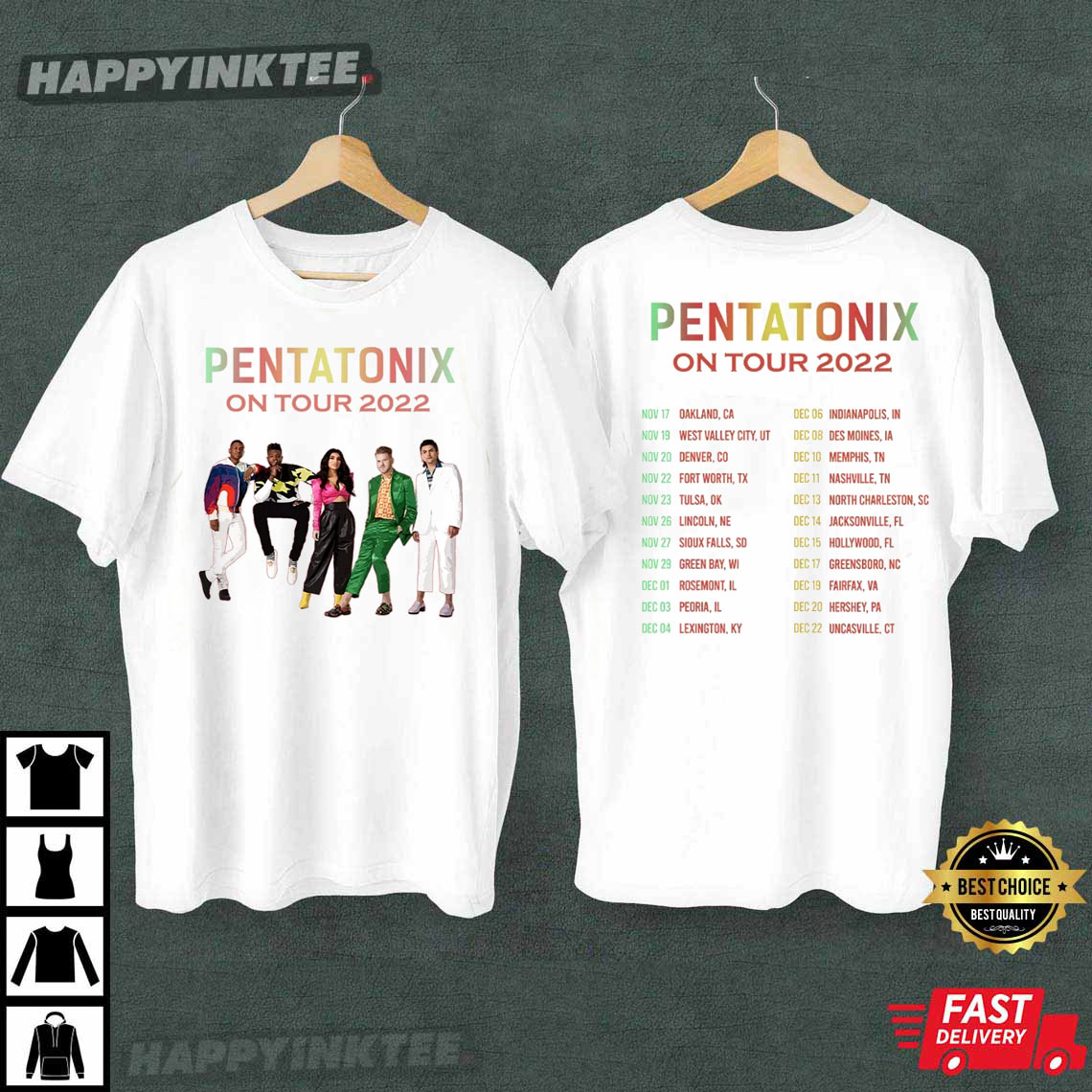 Pentatonix On Tour 2022 A Christmas Spectacular Tour Best T-Shirt