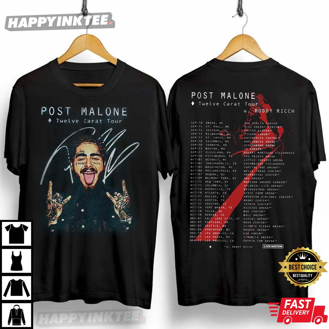 Post Malone Twelve Carat 2022 Tour Best T-Shirt