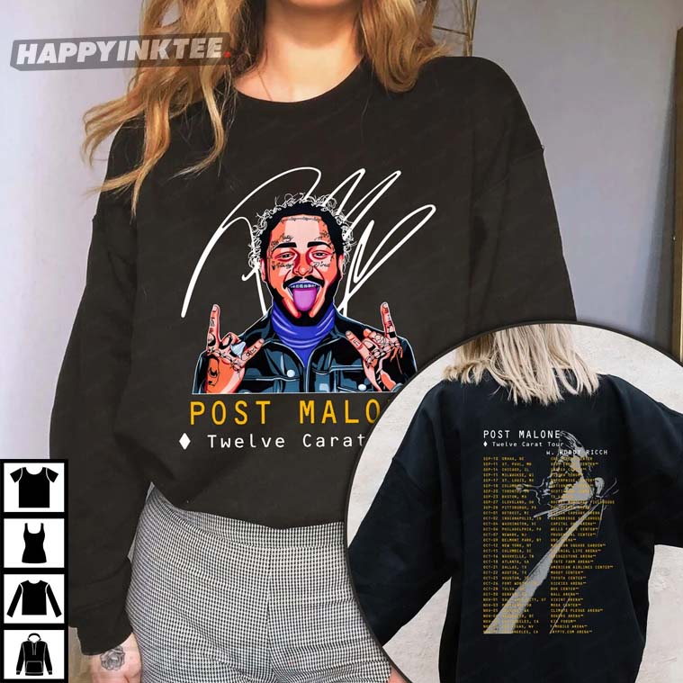 Post Malone Twelve Carat Tour Gift For Fan T-Shirt