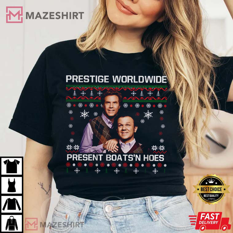 Prestige Worldwide Boats'N Hoes, Step Brothers Ugly Christmas T-Shirt