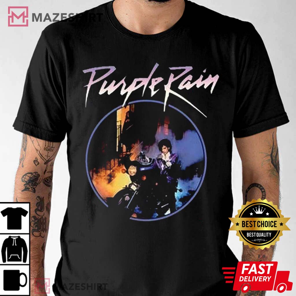 Prince Purple Rain Short Sleeve Graphic Crewneck best T-Shirt