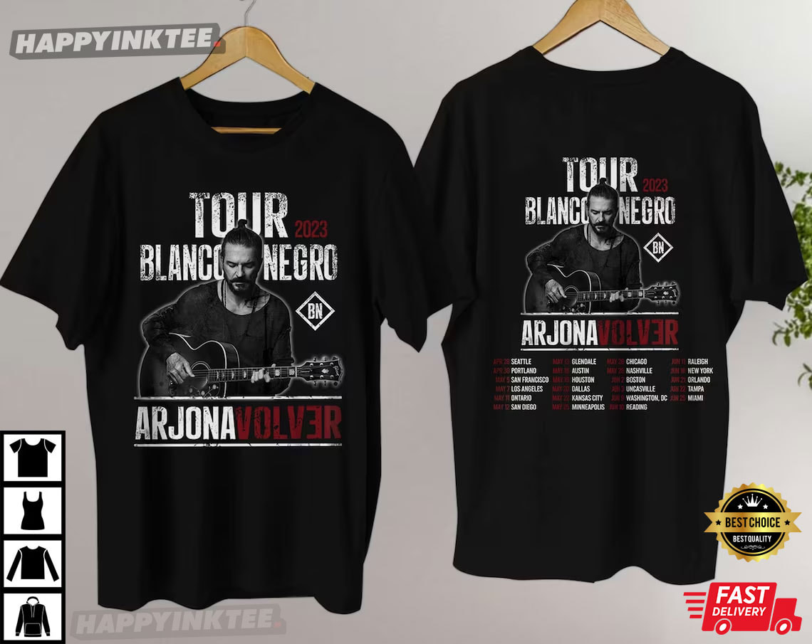 Ricardo Arjona Tour Blanco Y Negro Arjona Volver 2023 T-Shirt