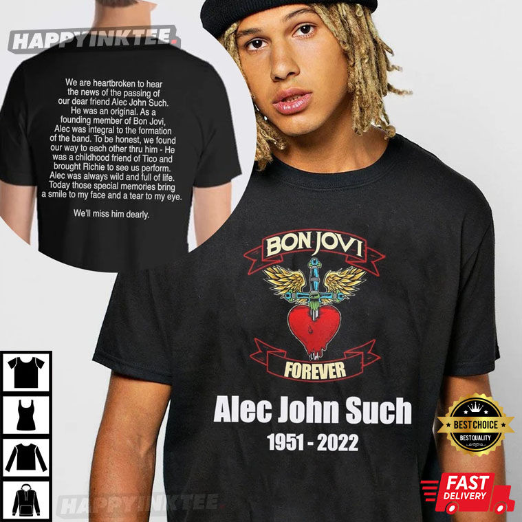 Rip Alec John Such shirt, Bon Jovi band, Alec John Such Rip 1952-2022