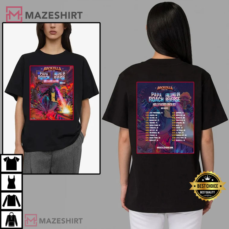 Rockzilla Falling In Reverse Tour 2022 T-Shirt