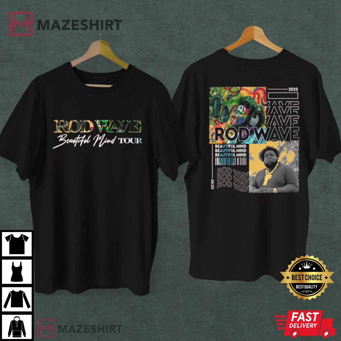 Rod Wave Beautiful Mind Tour 2022 Merch Best T-Shirt