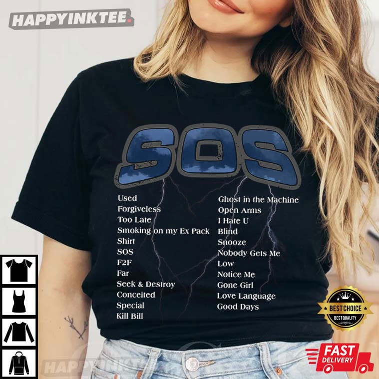 SZA SOS Full Tracklist T-Shirt - Bring Your Ideas, Thoughts And Imaginations Into Reality Today