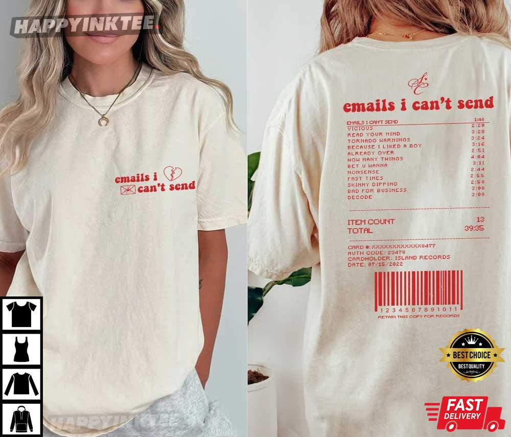 Sabrina Carpenter Email I Can't Send T-Shirt - Bring Your Ideas, Thoughts And Imaginations Into Reality Today