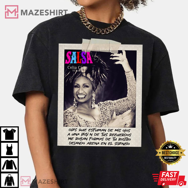 Salsa Celia Cruz Te Busco Photo Merch T-Shirt