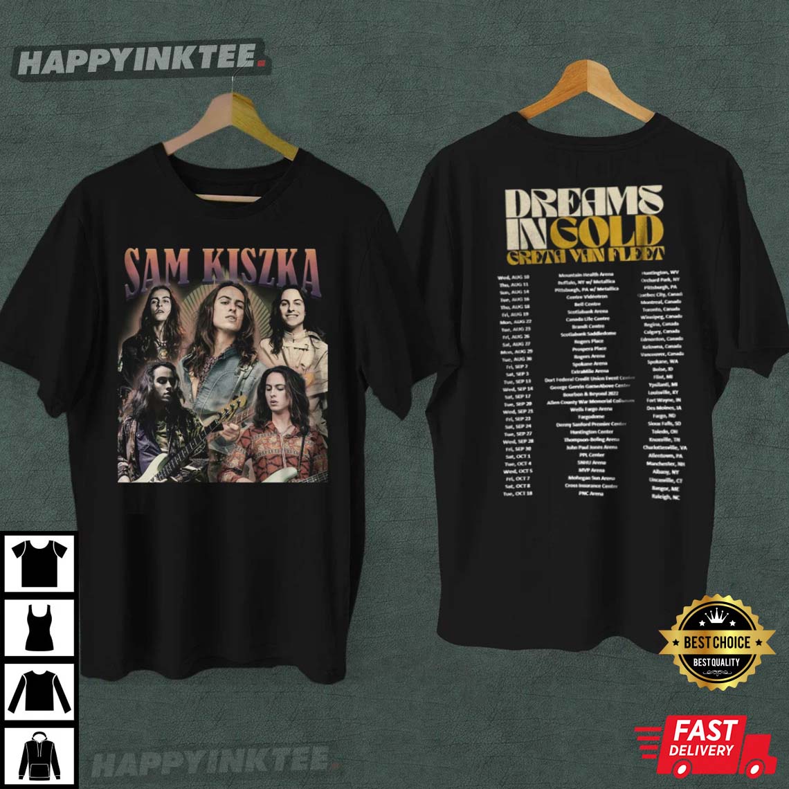 Sam Kiszka Tour Dream In Gold 2022 T-Shirt