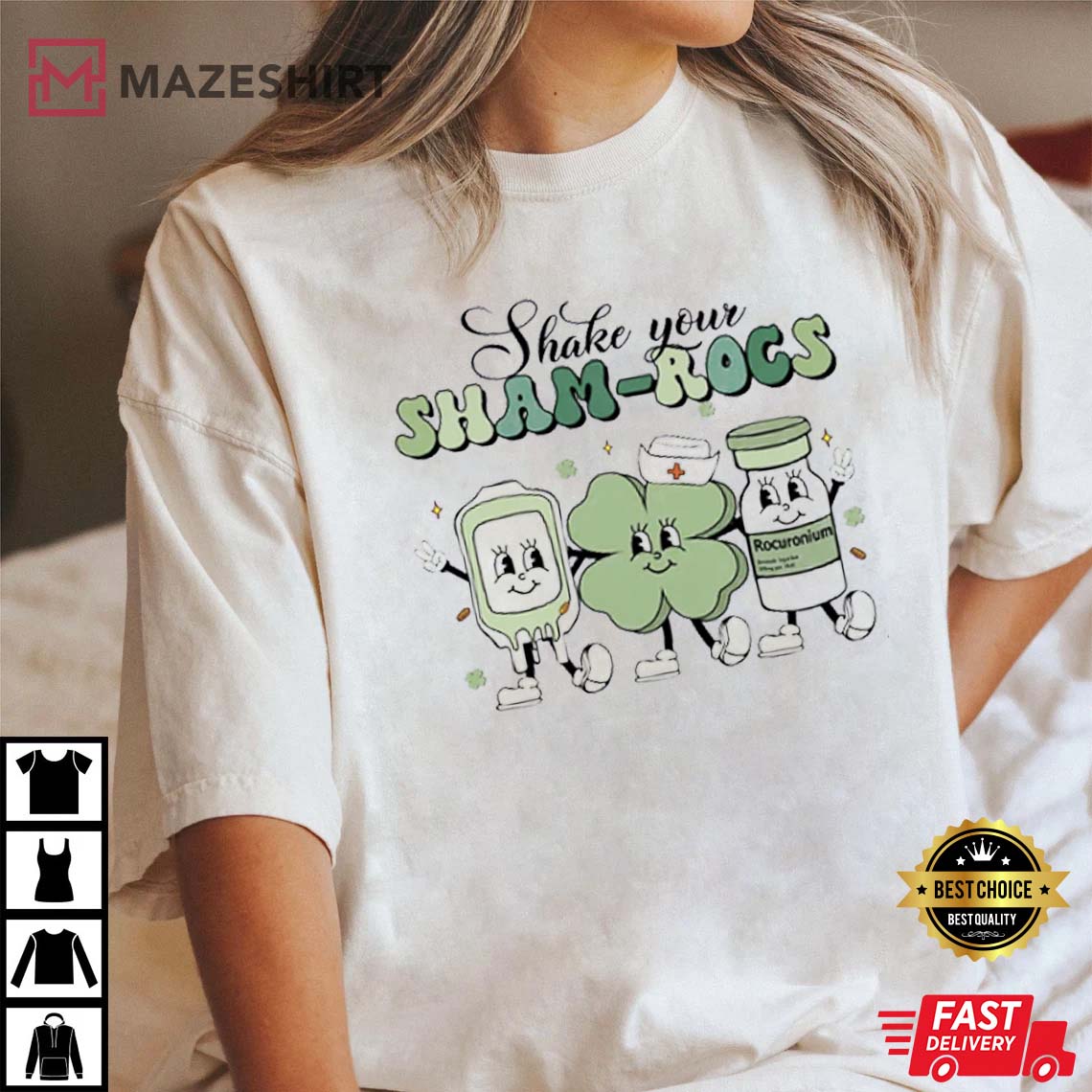 Shake Your Shamrocks, St Patricks Day Nurse T-Shirt