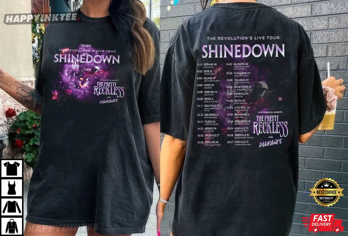 Shinedown Band The Revolutions Live 2023 Fan Gift T-Shirt - Bring Your Ideas, Thoughts And Imaginations Into Reality Today