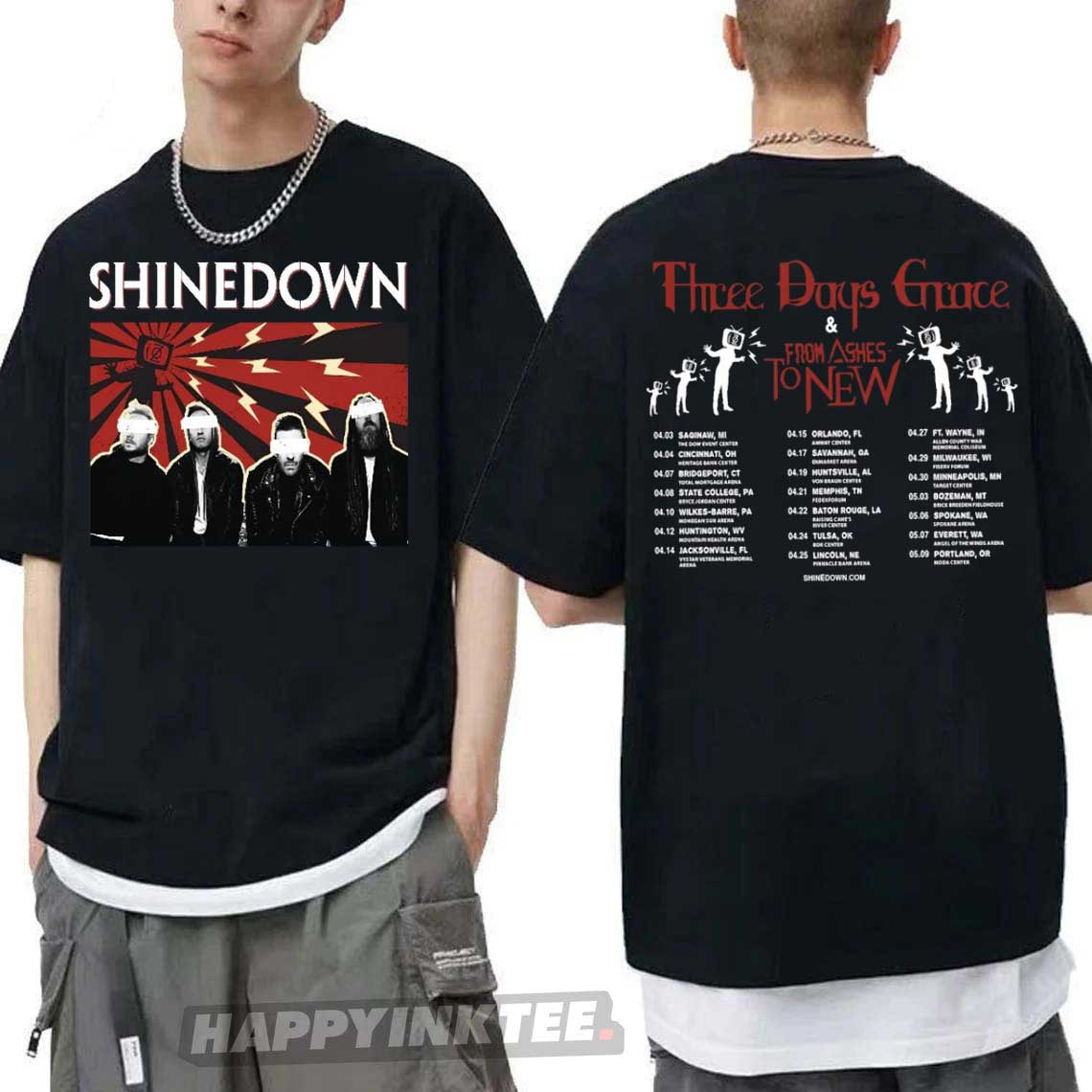 Shinedown Band The Revolutions Live Tour 2023 Shinedown Band T-Shirt - Bring Your Ideas, Thoughts And Imaginations Into Reality Today