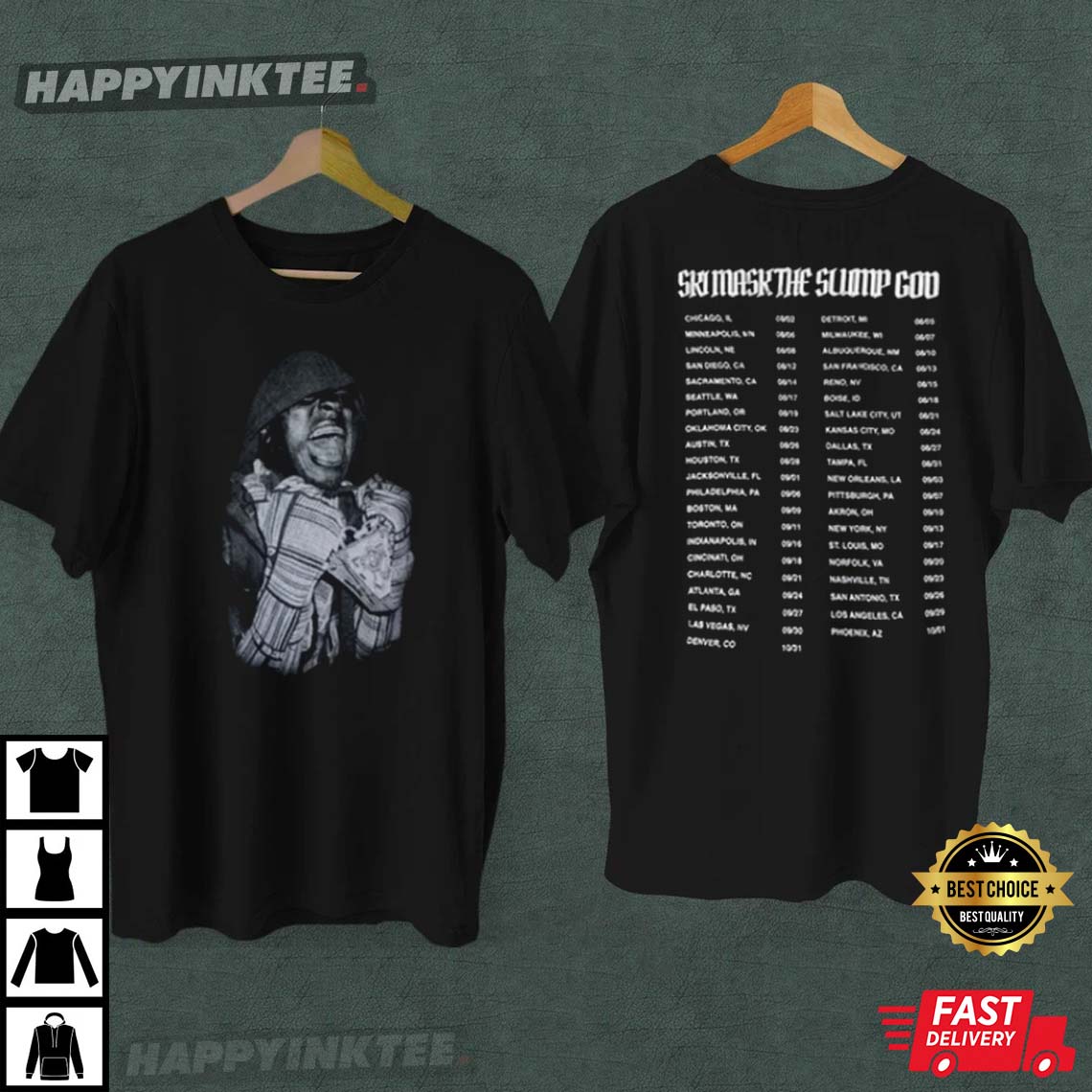 Ski Mask The Slimp God Tour 2022 T-Shirt