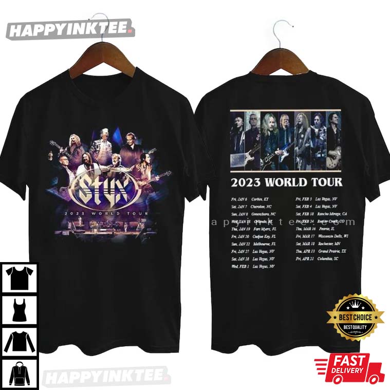 Styx Band World Tour Dates And Setlist Tour 2023 T-Shirt