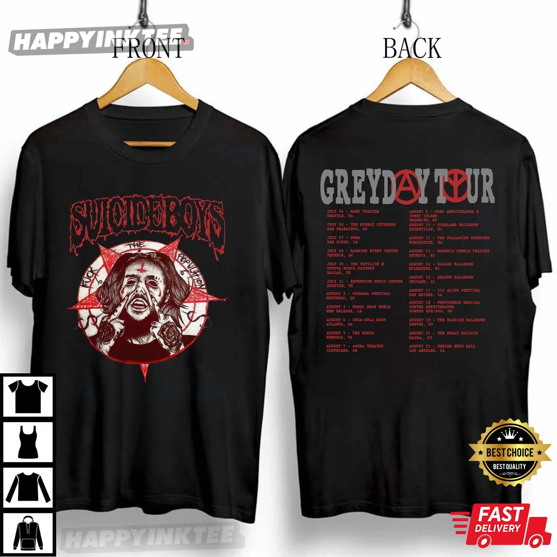 Suicideboys Grey Day Tour Gift For Fan T-Shirt