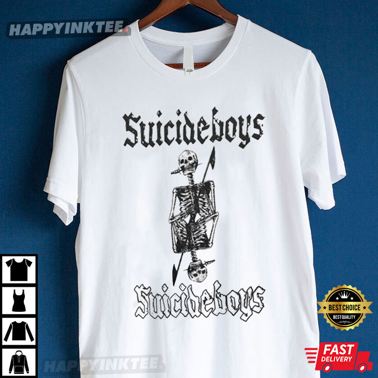 Vintage 90s Suicideboys Skeleton Tee Shirt Dark Chocolate Skeleton Shirt