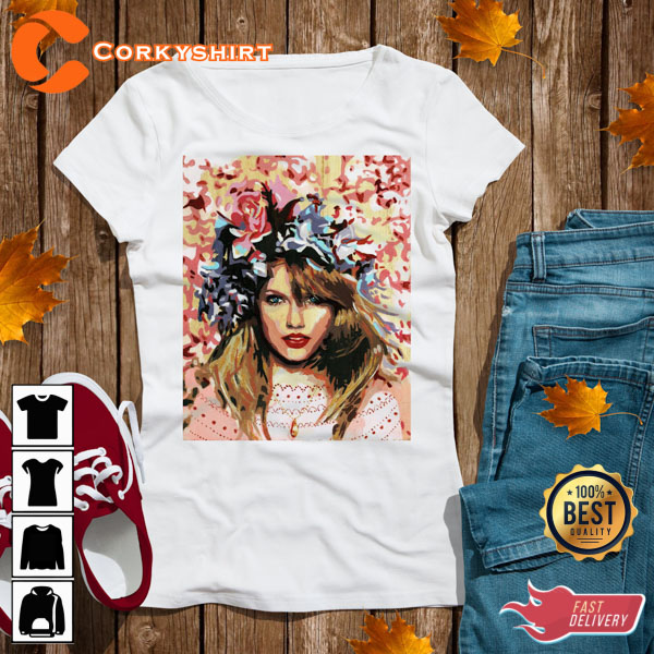 Swift Pop Painting Portrait Vintage T-shirt Design