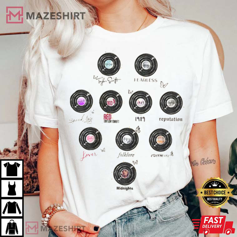 Taylor All CD Albums Midnight Albums T-Shirt