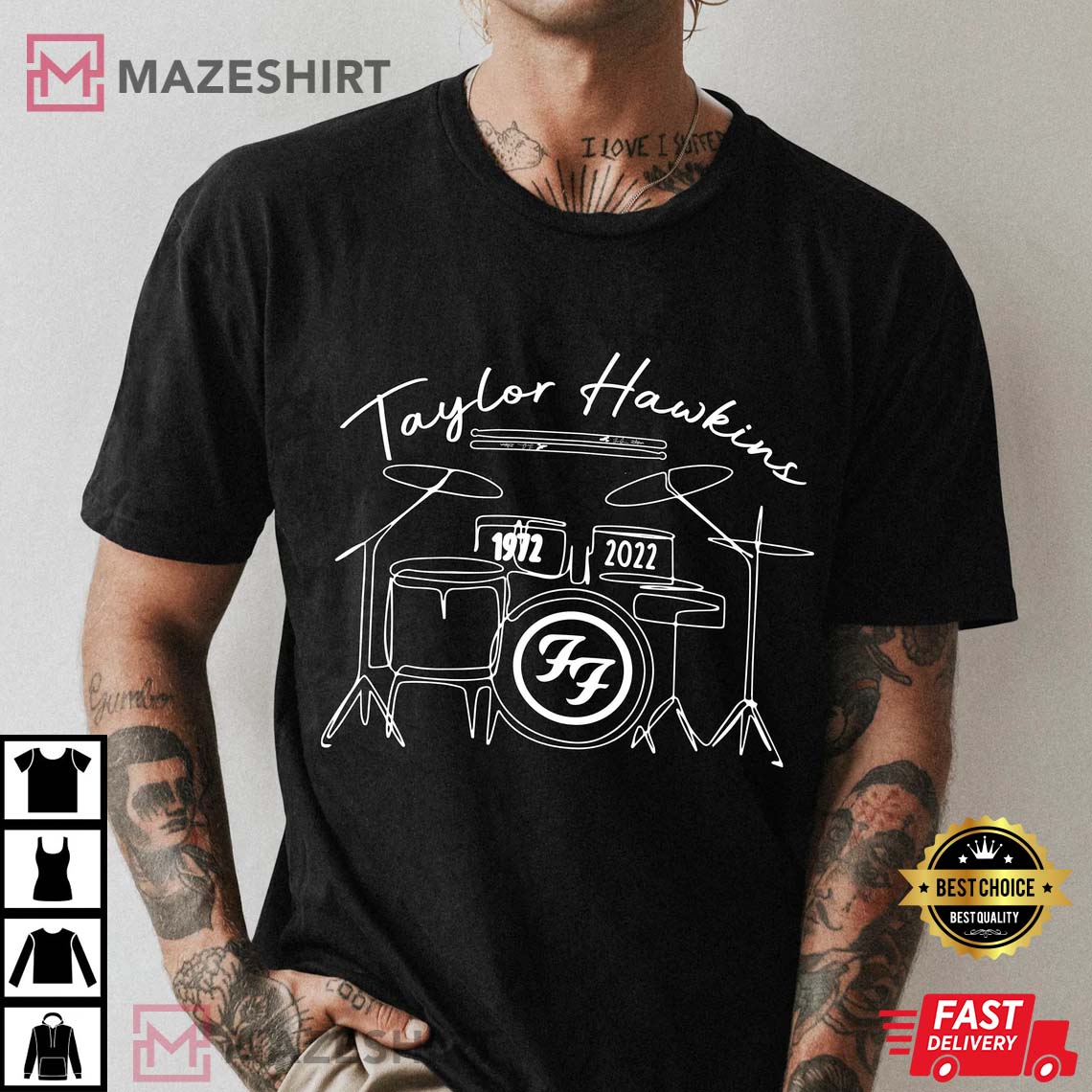 Taylor Hawkins Shirt, Foo Fighters T-Shirt