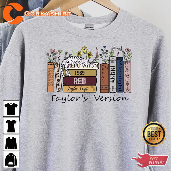 Taylor's Version Albums As Books Sweatshirt