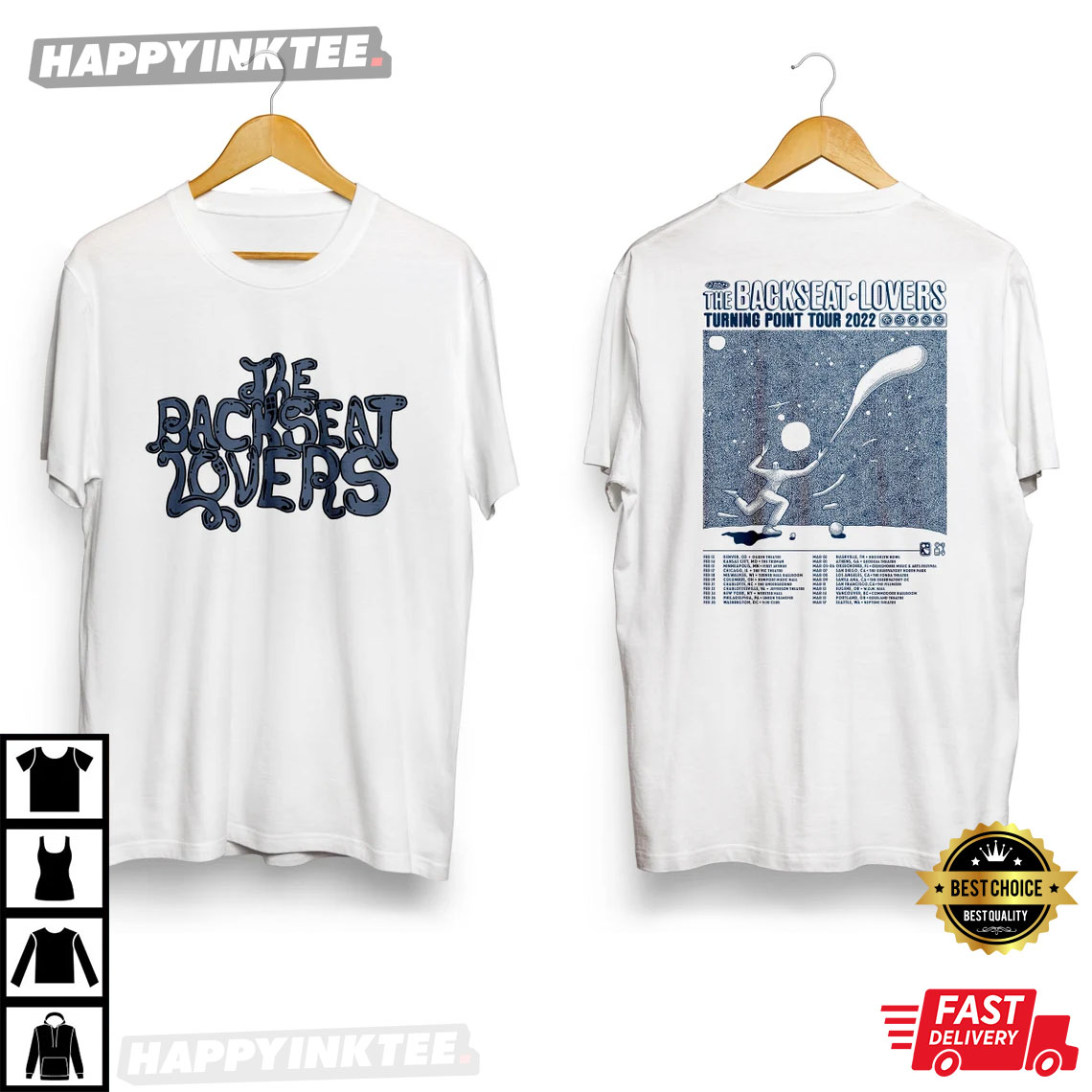 The Backseat Lovers Turning Point Tour T-Shirt