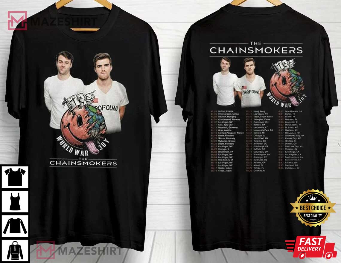 The Chainsmokers Tour Setlist 2023 New Album T-Shirt