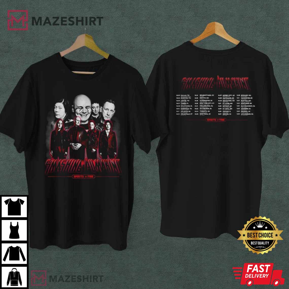 The Smashing Pumpkins Spirits On Fire 2022 Tour Best T-Shirt