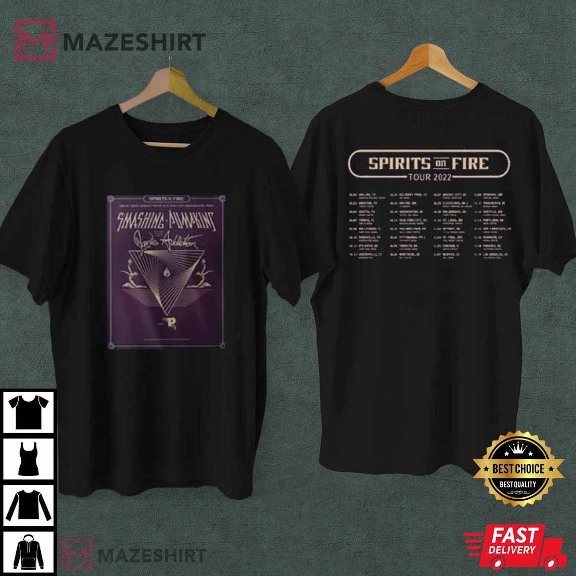 The Smashing Pumpkins Spirits On Fire Tour 2022 Best T-Shirt