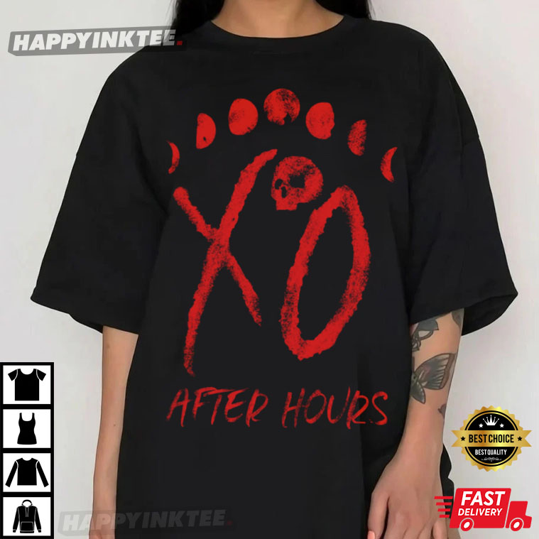 The Weeknd Albums XO After Hours Tour Gift T-Shirt