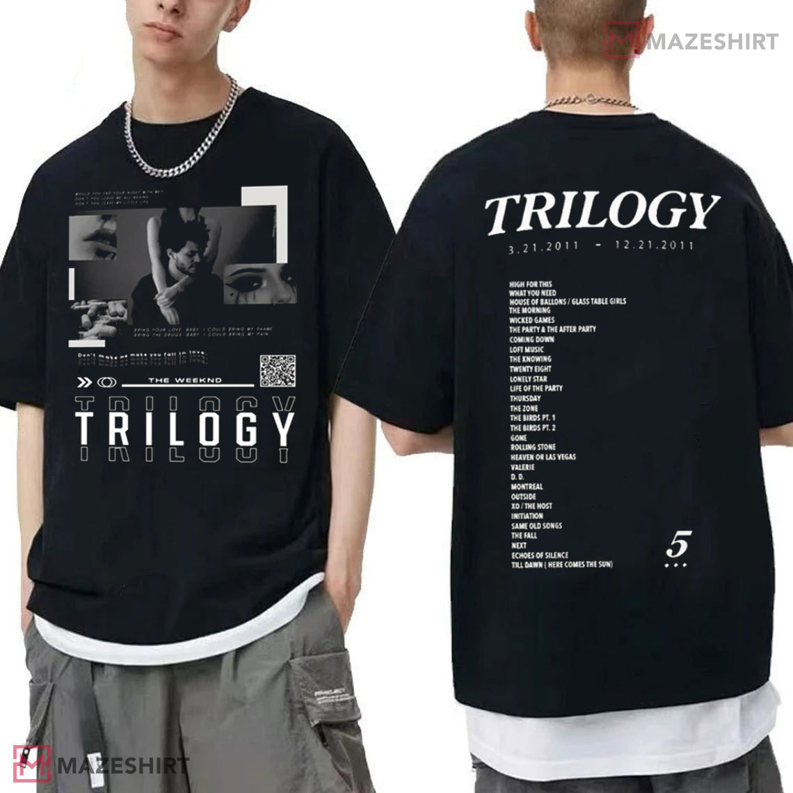 The Weeknd Trilogy Tracklist Ver New Best T-Shirt