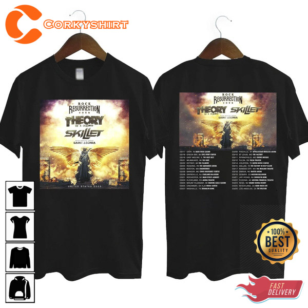 Theory of a Deadman Rock Reurection Tour 2023 T-Shirt