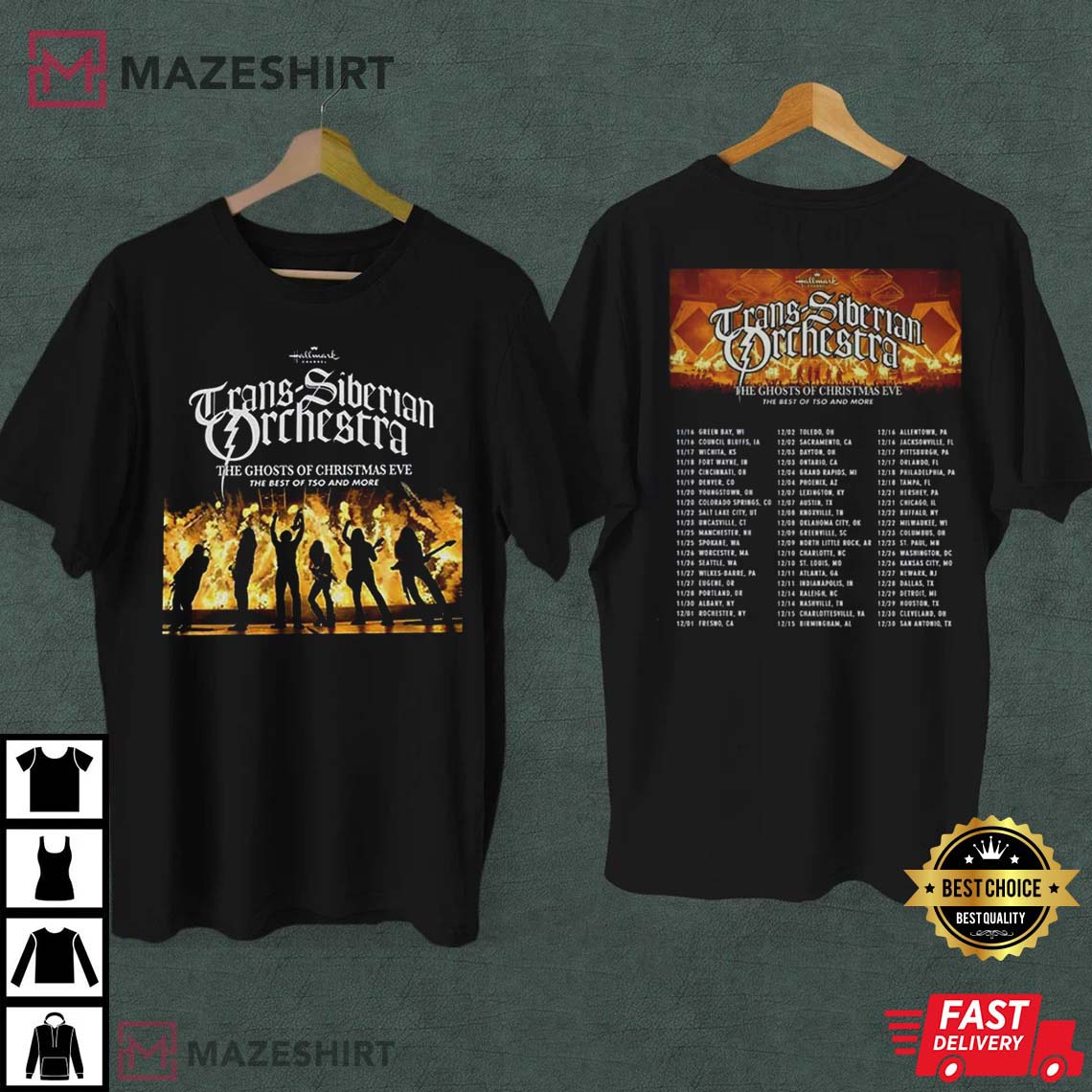 Trans-Siberian Orchestra, The Ghost Of Christmas Eve Winter Tour 2022 Best T-Shirt