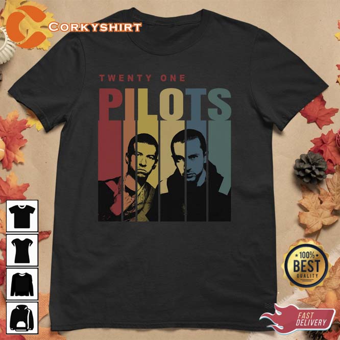 Twenty One Pilots Members Tear in My Heart Retro Vintage Shirt