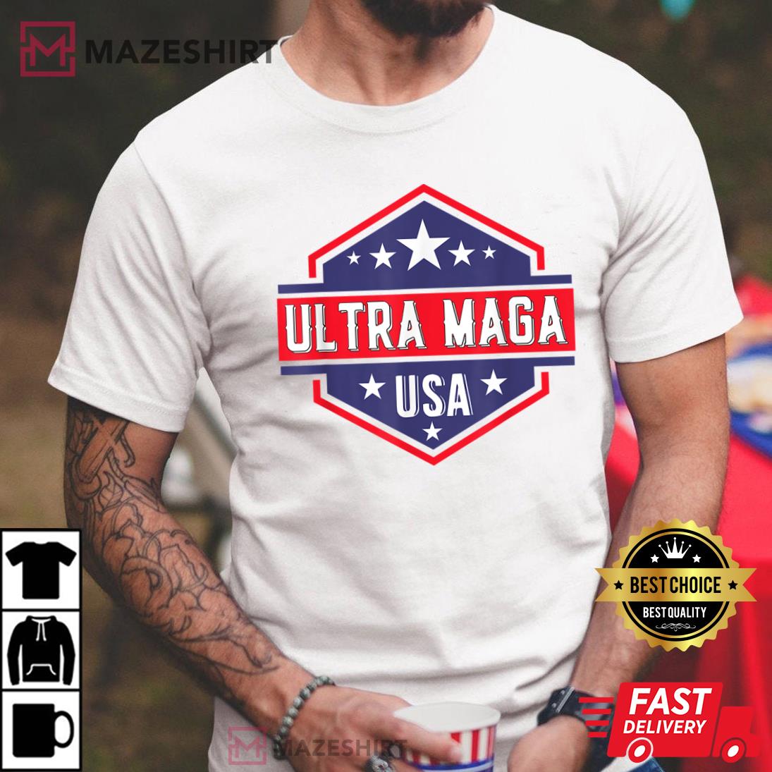 Ultra Maga USA Gift For Trump Supporters T-Shirt