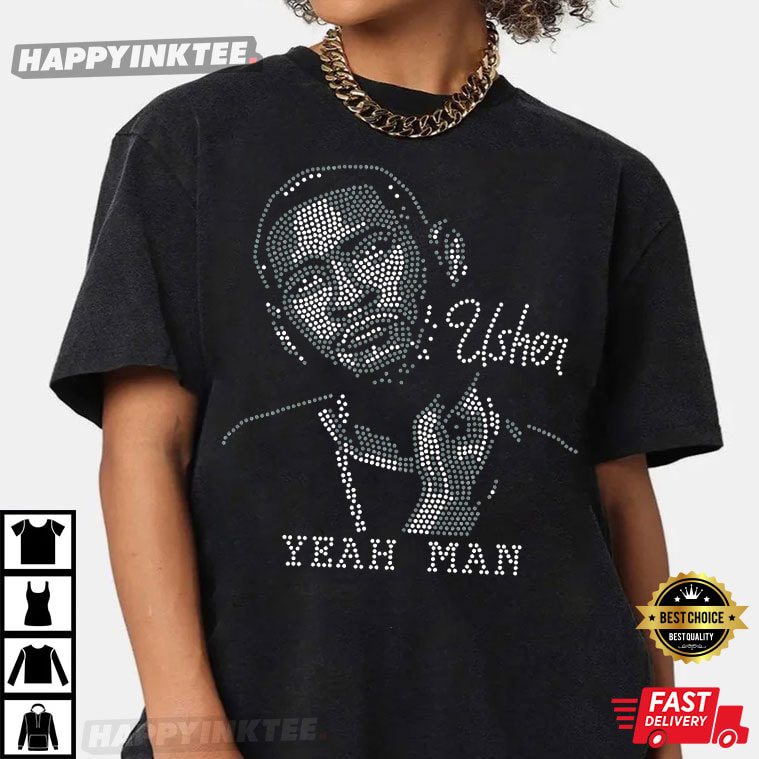 Usher Rhinestone Bling Merch T-Shirt