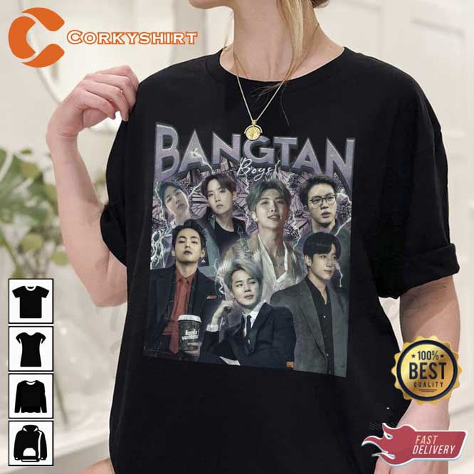 Vintage Art Bangtan Boys BTS Korean Music Pop Unisex Sweatshirt