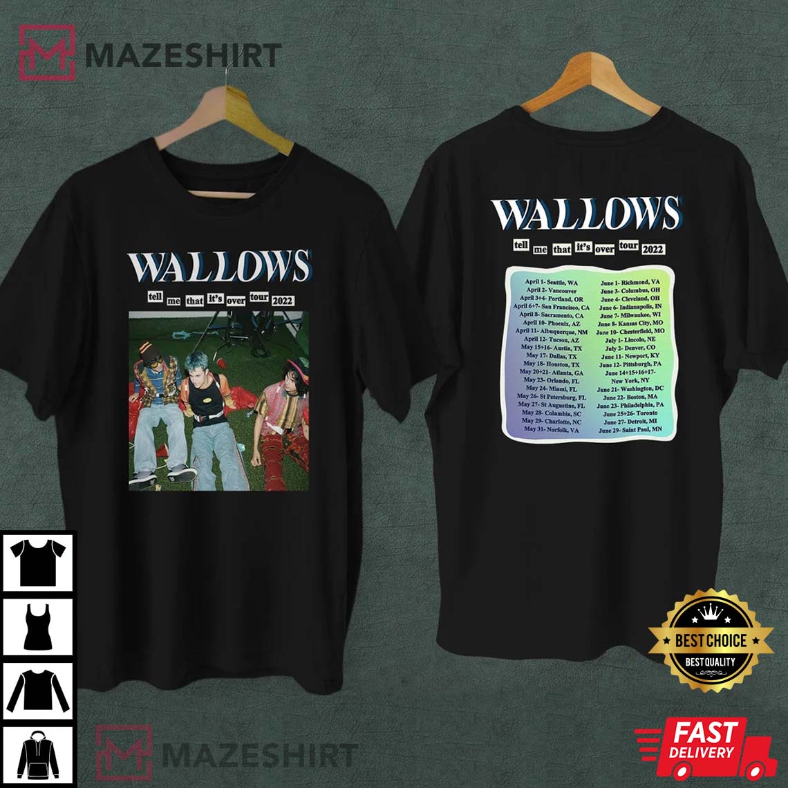 Wallows, Tell Me That It’s Over Tour 2022 Vintage Gift For Fan T-Shirt