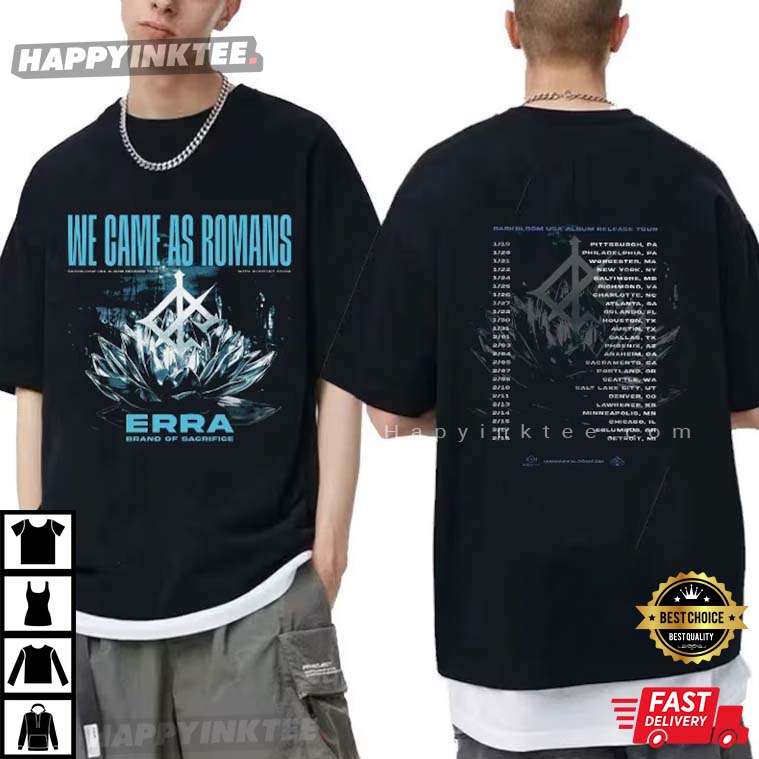 We Came As Romans Darkbloom USA Tour 2023 Fan Gift T-Shirt