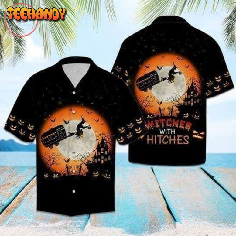 Witches with Hitches Halloween Hawaiian Shirts