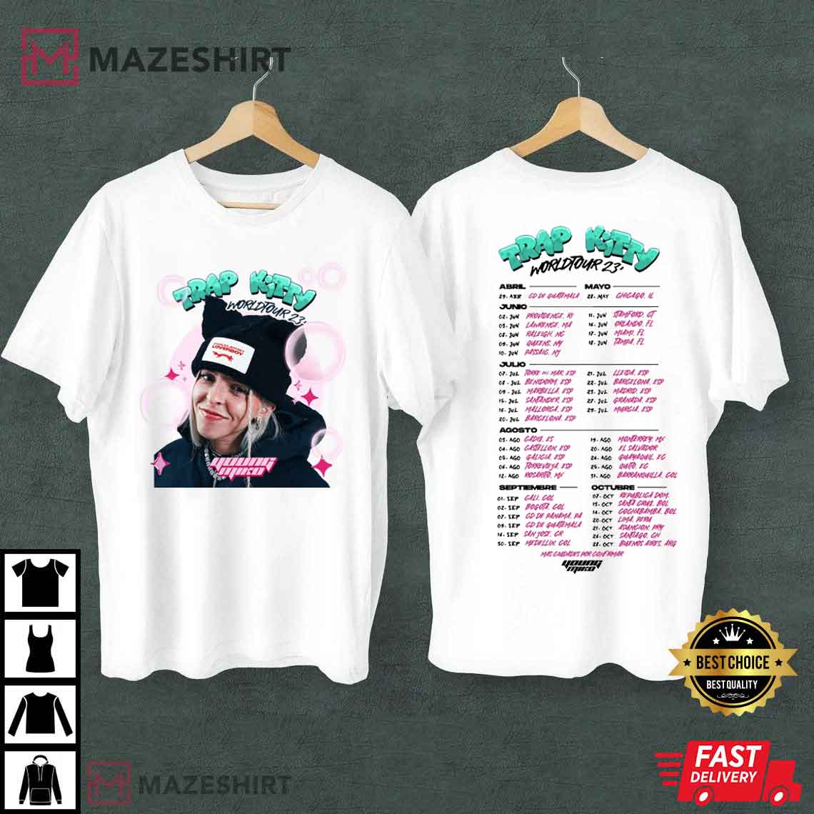 Young Miko Trap Kitty World Tour 2023 T-Shirt