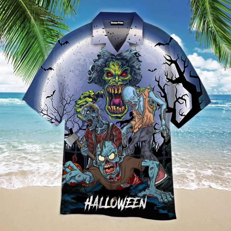 Zoombie Halloween Hawaiian Shirt