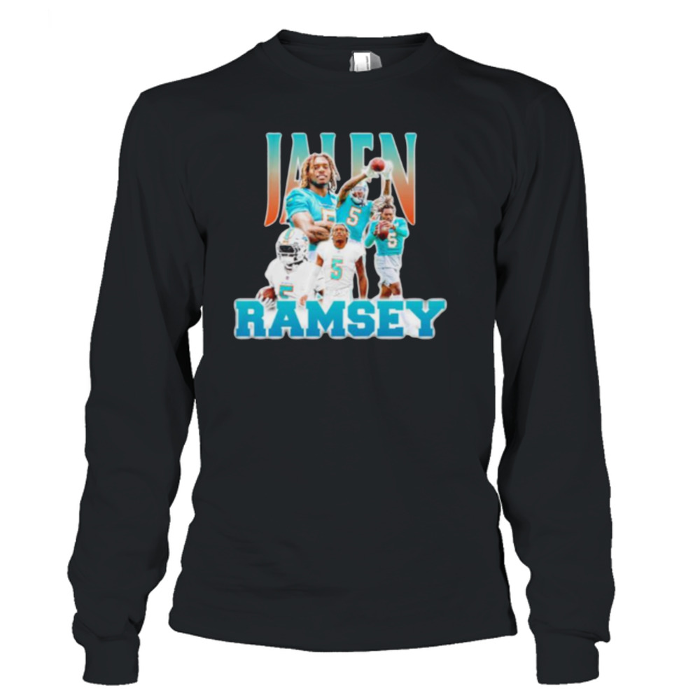 Printify Jalen Ramsey Miami Dolphins Graphic Tee White / 2XL