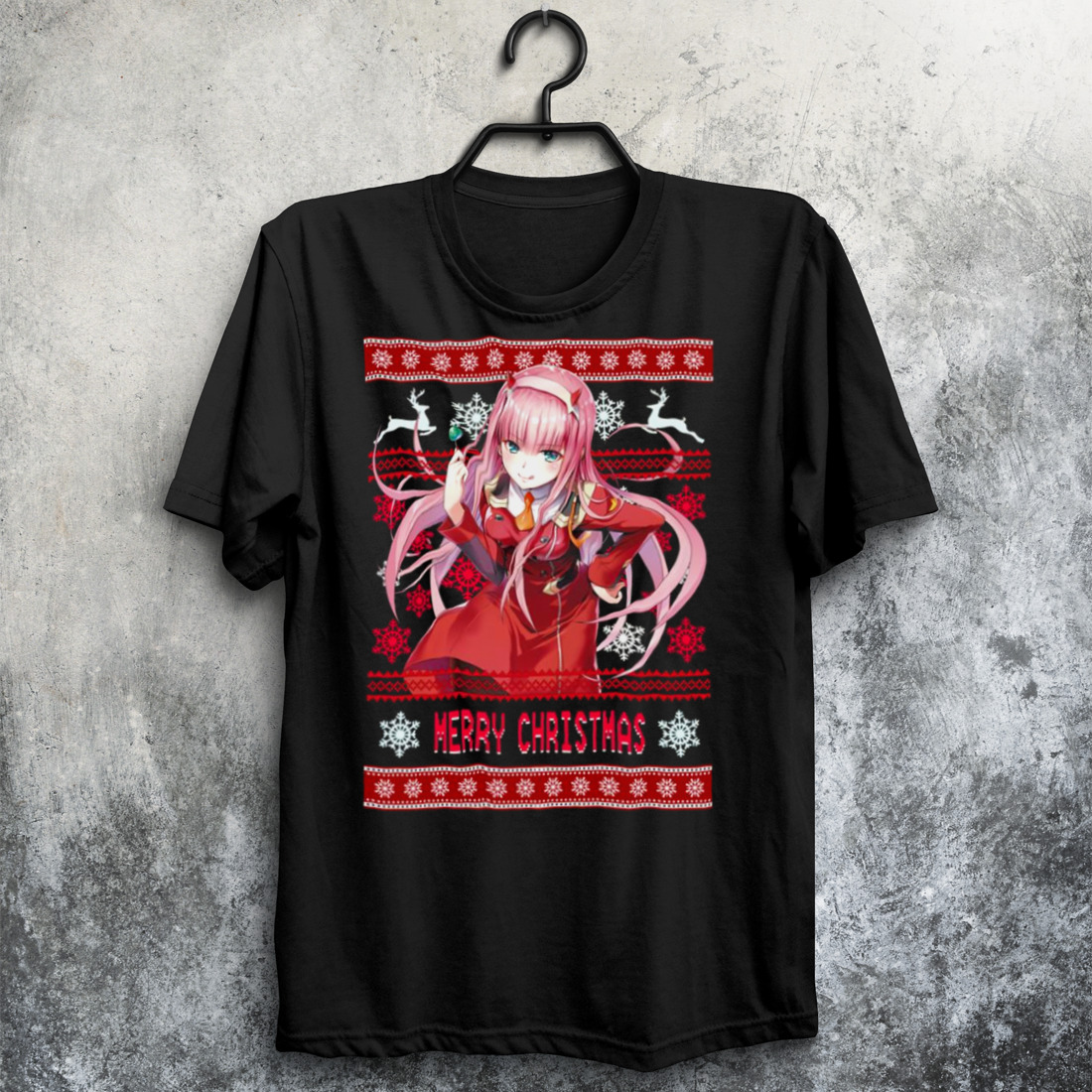Zero Two Derling In The Franxx Anime Ugly Christmas Pattern shirt