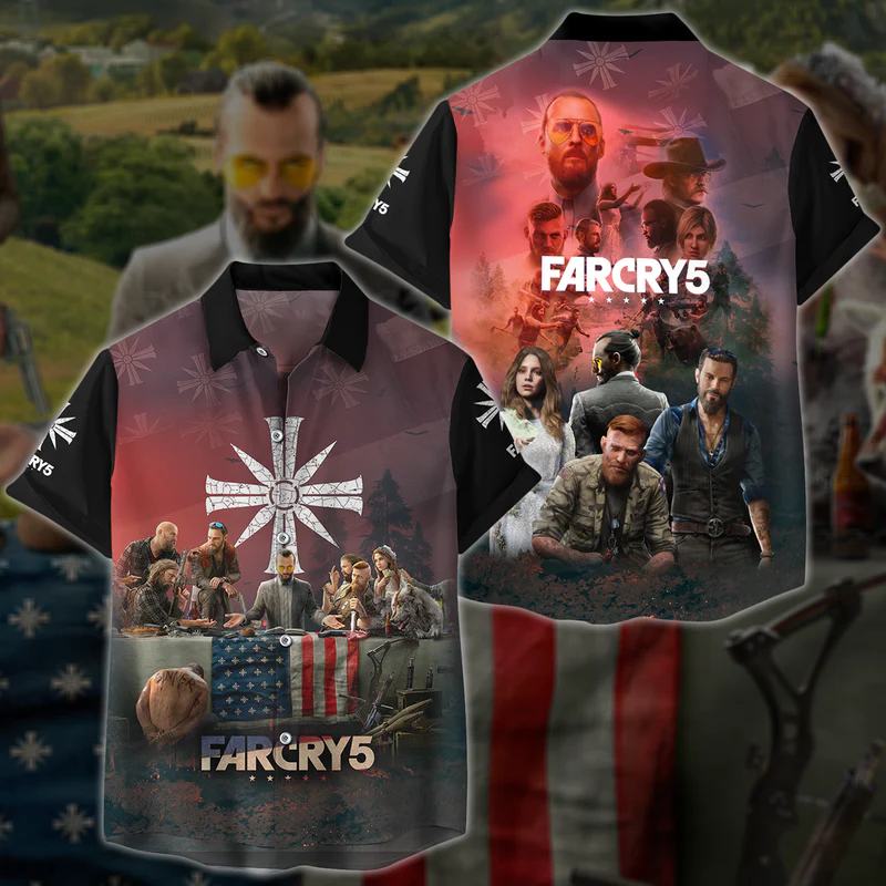 Far Cry 5 Video Game 3D All Over Printed T-shirt Tank Top Zip Hoodie Pullover Hoodie Hawaiian Shirt