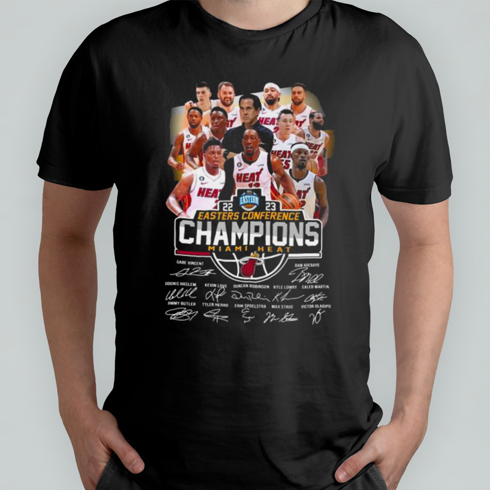 Team Miami Heat 2023 Eastern Conference Champions Signatures shirt