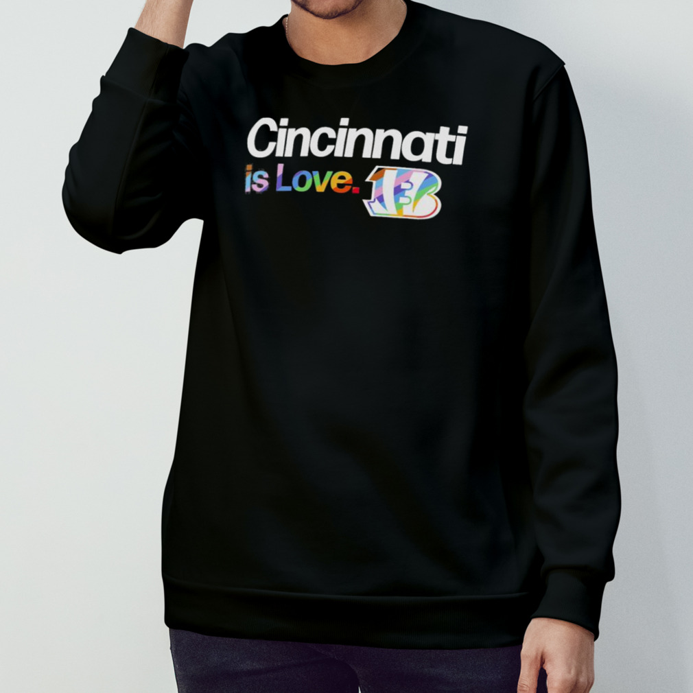 Cincinnati Bengals Is Love City Pride Team Logo Shirt - Bring Your