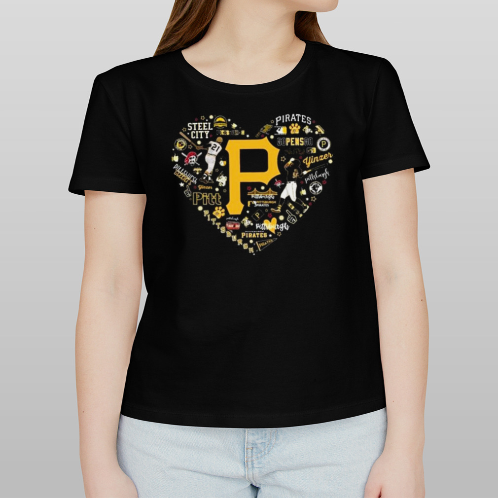 Heart Of Pittsburgh P For Pittsburgh Pirates Shirt, hoodie