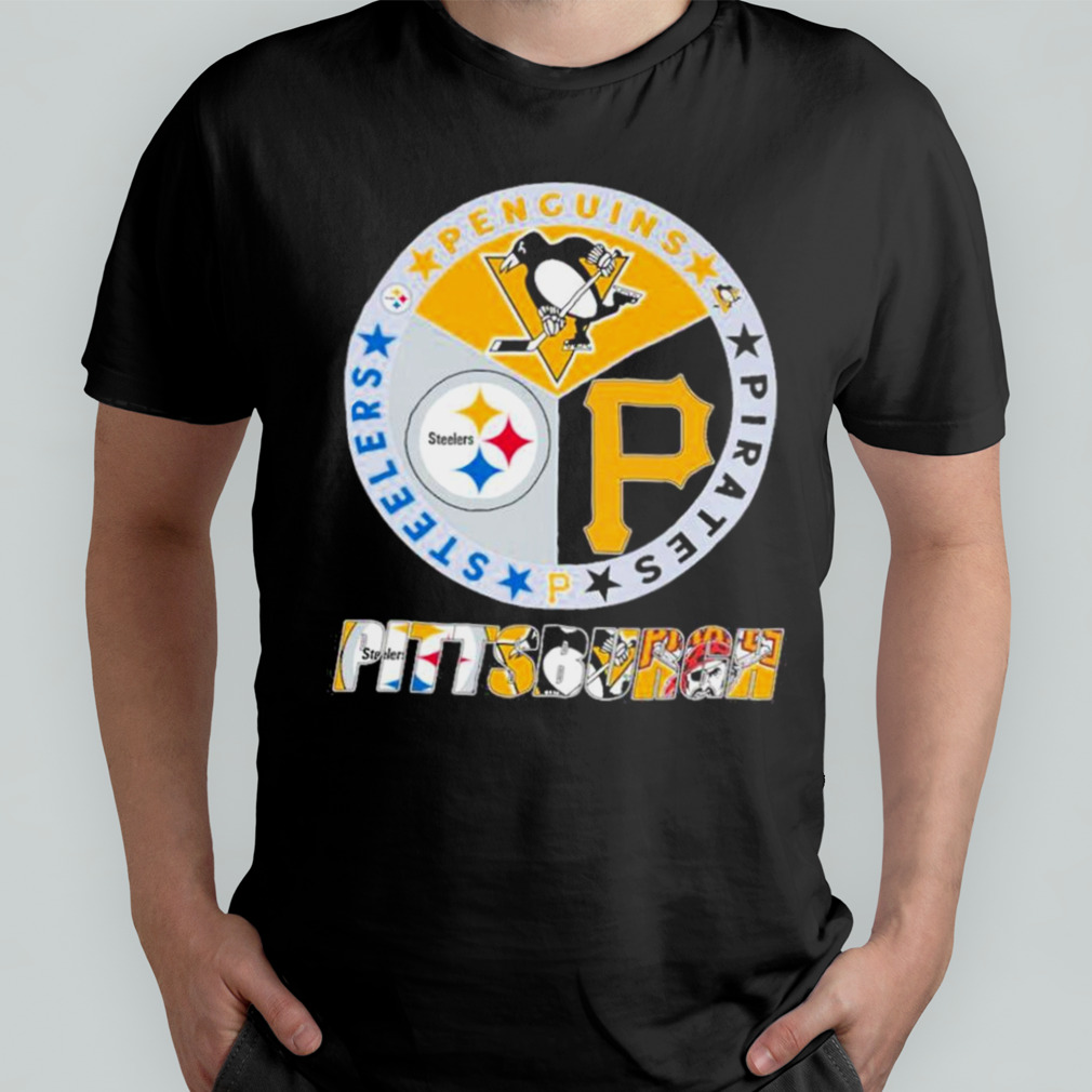 Pittsburgh sports teams logo Steelers Penguins and Pirates Shirt - Limotees