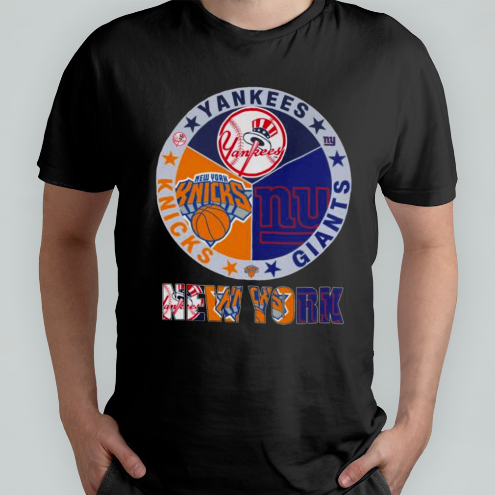 New York Sport Team NY Yankees NY Knicks and NY Giants shirt